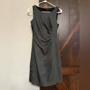 The Limited Black and White Dotted Midi Dress